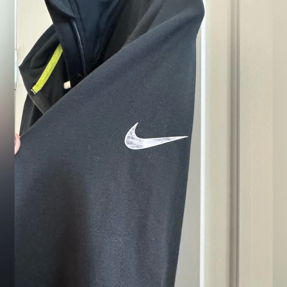 Nike Pro Dri-Fit Half Zip Pullover Women Lg Black Running Activewear Performance - Picture 8 of 10